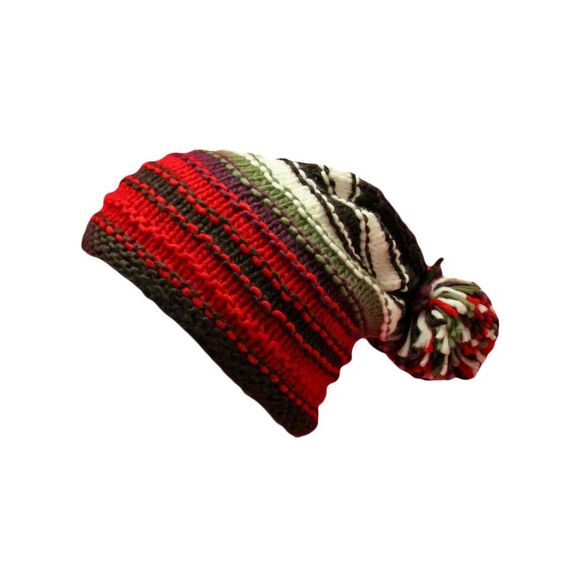 Multicolor Striped Knit Beanie Hat - Picture 1 of 4